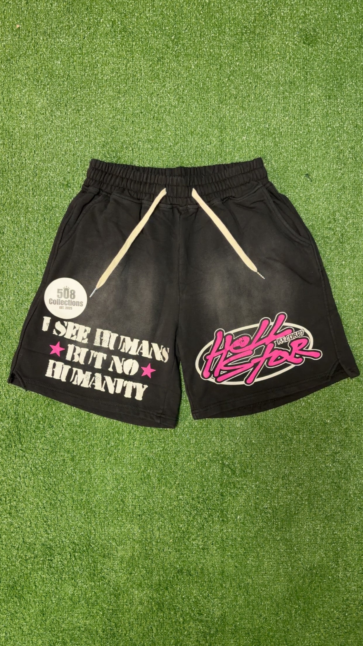 Black & Pink Hellstar Shorts